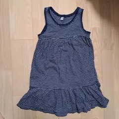 UNIQLO ノースリーブ ボーダーワンピース 140cm