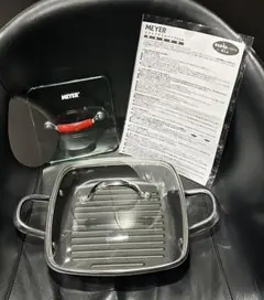 ネ*リ様 【MEYERマイヤー】スクエアグリルパン 24cm《REDレッド》