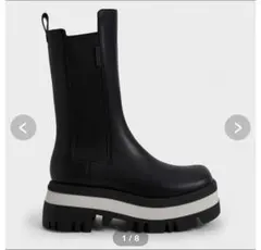 CHARLES & KEITH サイゴドアブーツ ブラック 37のサムネイル
