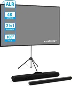 【開封済・未使用】excelimage プロジェクター スクリーン 引上げ式 開封済・未使用】excelimage プロジェクター スクリーン 引上げ式