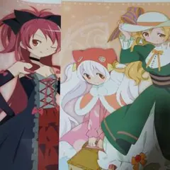 まどマギ　一番くじ　ポスター　佐倉杏子　巴マミ&百江なぎさ