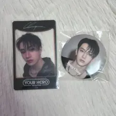 straykids バンチャン　yourhero 缶バッジ　特典　クリアトレカ