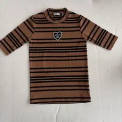 140センチ　ZIDDY ブラウン　ストライプトップス