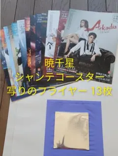 宝塚 星組 暁千星 シャンテコースターと 暁千星 写りのフライヤー13枚