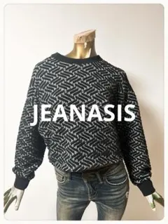 ☘️T21897☘️JEANASIS クロップド スウェット トレーナー Fのサムネイル