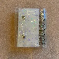 ●A7サイズ クリアバインダー シール帳 星柄 リフィル10枚付き ミニアルバム