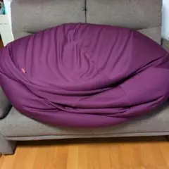 ハナロロ　ワインカラービーズクッション使用品