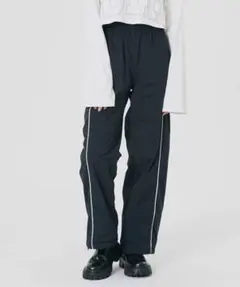 【新品】エックスガール コードパイピング配色パンツ ナイロンパンツ ジャージ M