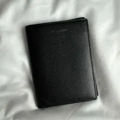 サンローラン　二つ折り財布　カードウォレット　黒