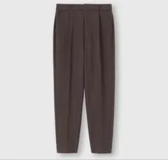 【最終値下げ】GU 起毛タックテーパードパンツ Mサイズ