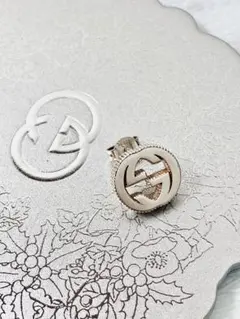 【超美品】GUCCI インターロッキングG ピアス 片耳 SV925