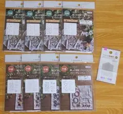 セリア 刺しゅう図案プリントクロス ステッチレッスン 初級・中級、刺繍針セット