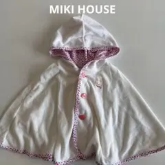 MIKI HOUSE ミキハウス 小花柄 ベビーポンチョ 子供 アウター