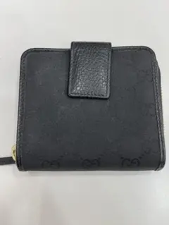 GGパターン ブラック 二つ折り財布