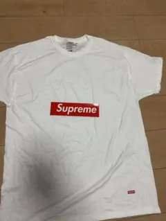 ①ステッカー付き supreme ヘインズ Tシャツ 白 送料無料 サイズL 