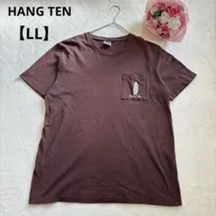 HANG TEN ハンテン＊半袖Tシャツ 【LL】ブラウンTシャツ メンズ