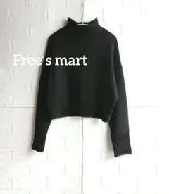 本日限定価格　フリーズマート　ブラック タートルネック クロップドニット
