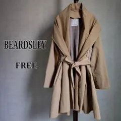 BEARDSLEY　フレアー衿コート　ベルデット　ライナー付き　ベージュ　上品のサムネイル