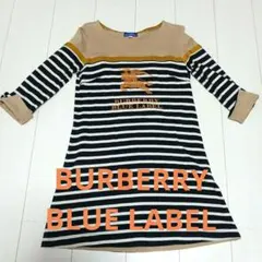 美品　BURBERRY BLUE LABEL ボーダー長袖トップス　Size.M