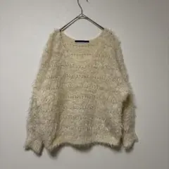 THE EMPORIUM シャギーニット アイボリー Mサイズ