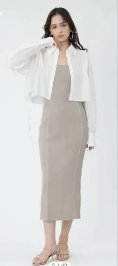 FRAY I.D ショートシャツSETベアニットワンピース