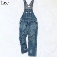 リー Lee デニムオーバーオール ダメージ加工 ブルー シンプル カジュアル