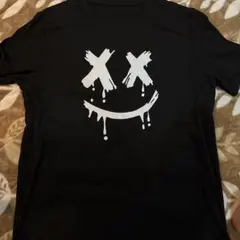 黒 グラフィックプリント Tシャツ「野田あおい」