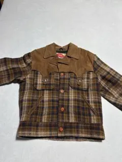 チェック柄スエードジャケット