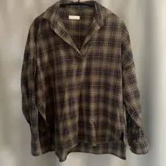 earth music & ecology チェック柄長袖シャツ F