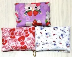 新品　キティちゃん　サンリオ　折りたたみ　大容量エコバッグ　3個セット