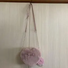 しまむら 青木美沙子 m♡petit ハートファーショルダーバッグ