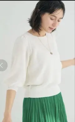 アナイ 和紙かのこパフスリーブプルオーバー 白 - メルカリ