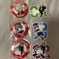 CR Crazy Raccoon 缶バッジ 第1弾 缶バ