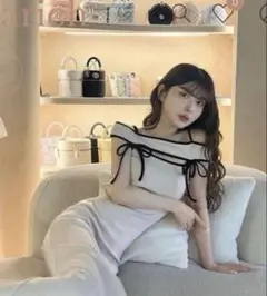 Darich パイピングオフショルワンピース