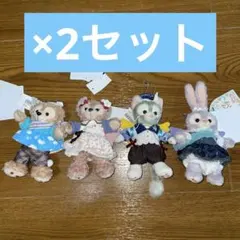 ディズニー ウィッシングウィングス ぬいぐるみバッジ ダッフィー 2セット