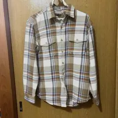 新品　Eddie Bauer ネルシャツ サイズS ブラウン系チェック
