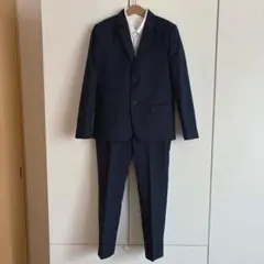 140cm H&M ネイビー フォーマルスーツ　ZARA シャツ　3点セット