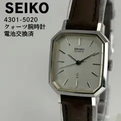 美品 SEIKO セイコー 4301-5020 クォーツ腕時計 電池交換済