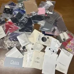 K10)ビンテージ　ボタン&ハギレ　大量セット