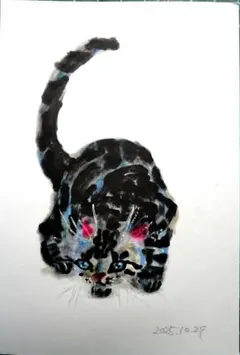 アメリカンショートヘア 猫 絵画 ドローイング - メルカリ