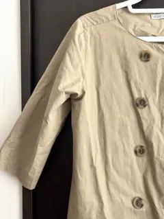 LARK&WOLFF <M>ベージュ ダブルブレスト トレンチコート