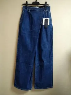 INDIMARK ラップ風デニムパンツ ブルーのサムネイル