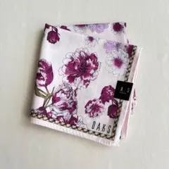 DAKS ダックス★レディース 大判ハンカチ ボルドー系