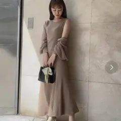 ROYAL PARTY ノースリーブフレアニットワンピース ロイヤルパーティー