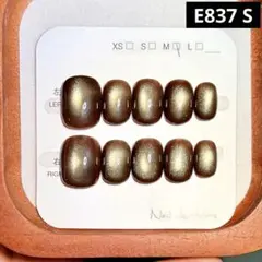 現品ネイルチップ　ベリーショート　ワンカラーマグネットフラッシュツヤ奥行きビー玉