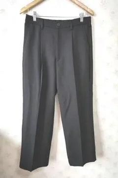 ☆GU ジーユー ストレートレッグ スラックス ゴムウエスト 黒 М☆