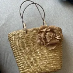 花モチーフ かごバッグ
