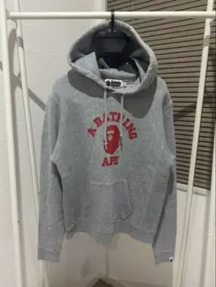A BATHING APE カレッジロゴ パーカー グレー ユニセックス