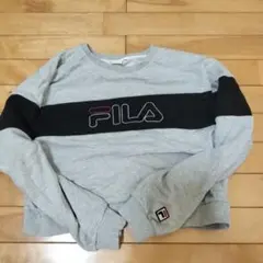 FILA グレー ブラック トレーナー M