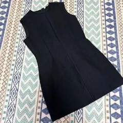 ZARA ザラ ノースリーブワンピース ブラック エンボス加工